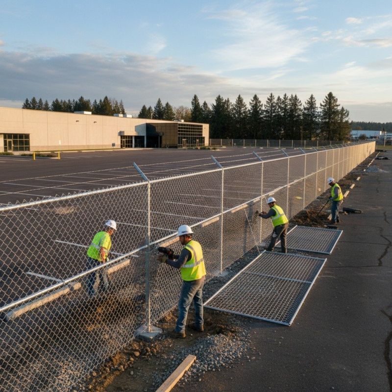 Chain Link Gate Installation detail